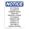 Signmission OSHA Notice, 5" Height, No Storage Allowed In Common Areas Sign, 5" X 3.5", Portrait OS-NS-D-35-V-14856 - alternate 1